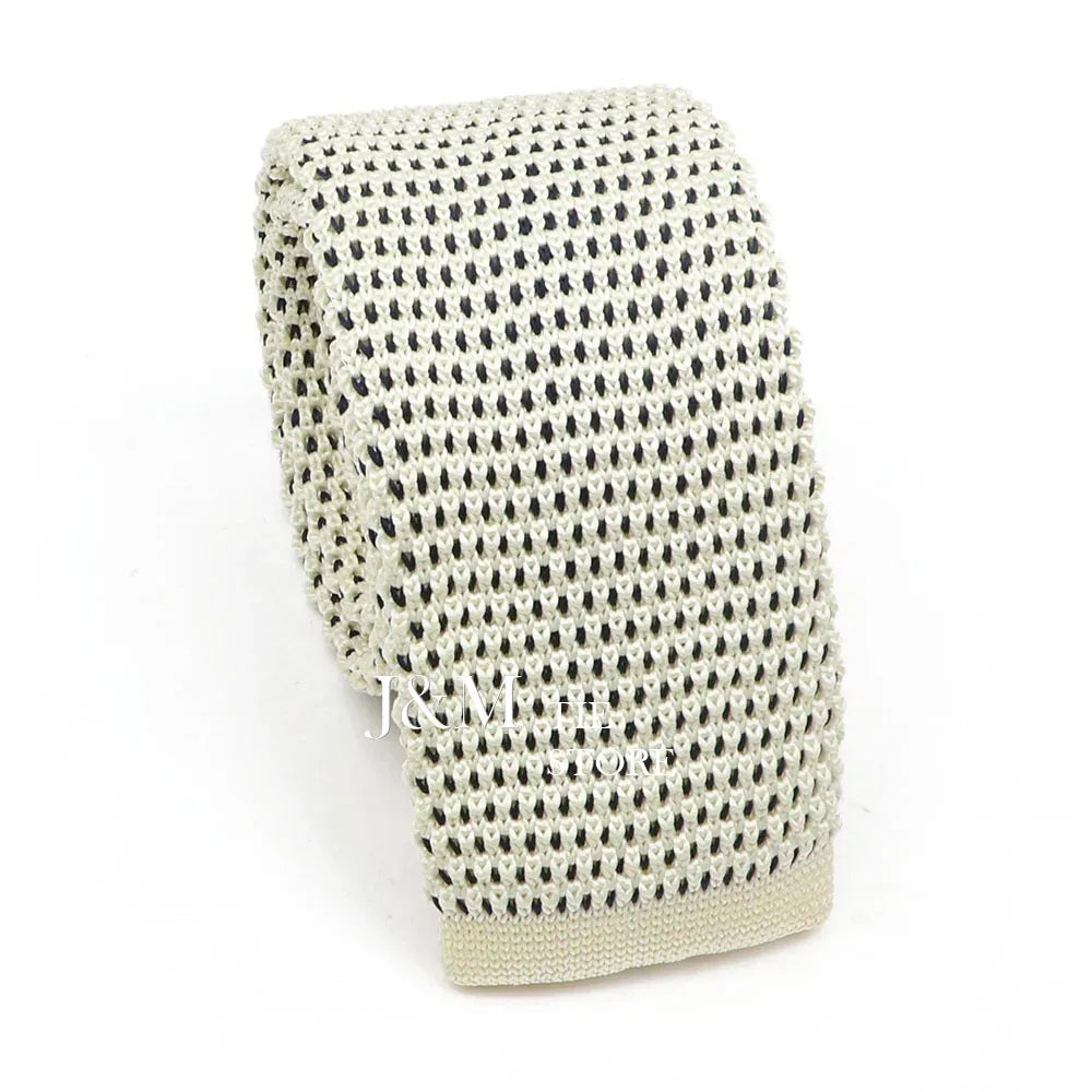 New Knit Ties For Men Casual Skinny Pink Blue Necktie Boys Girls Party Knitted Striped Neck Tie Wedding Groom Necktie Neck Wear