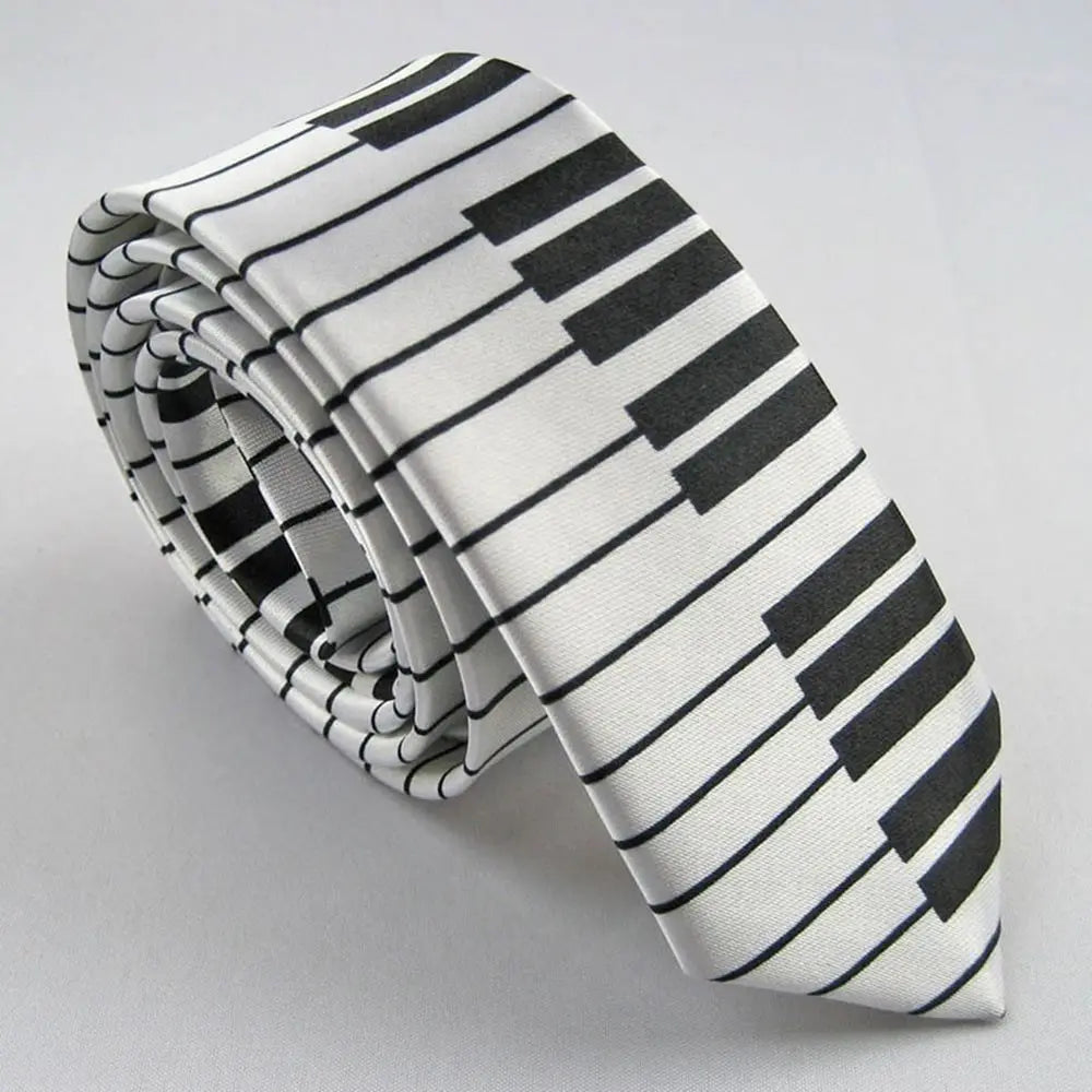 Slim Piano Men Keyboard Music Tie Casual Necktie Tie