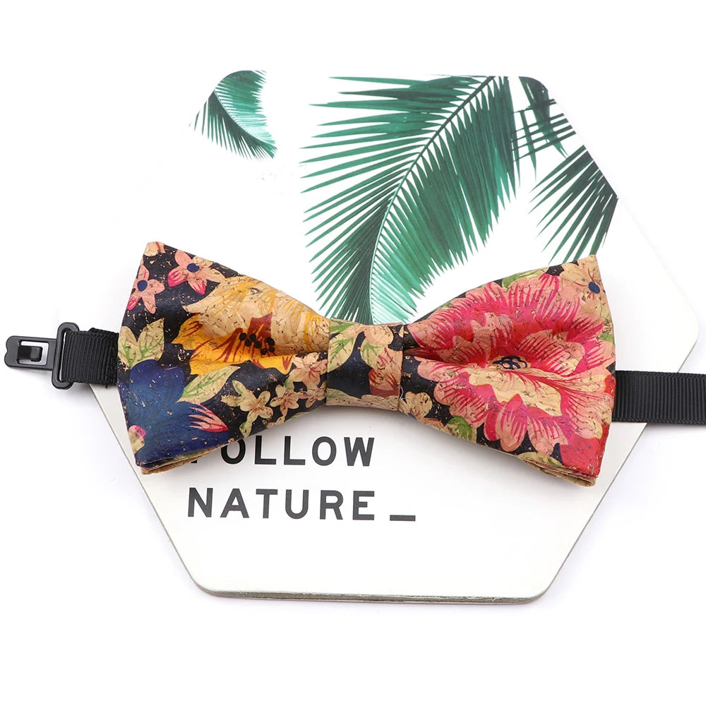 Novel Wooden Bow Tie For Man Women Cork Bowknot Retro Wood Handmade Bowties Daily Party Wedding Accessories Butterfly Wholesale