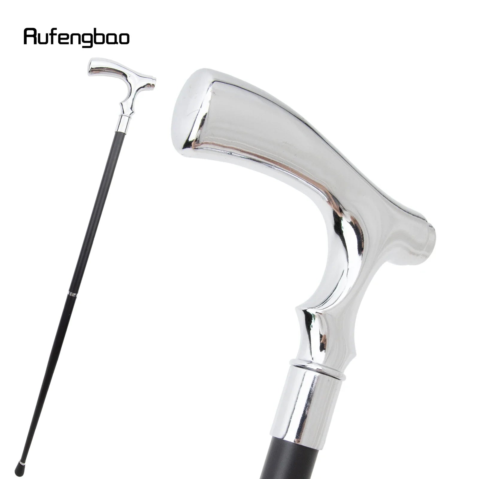 White T Shape Fashion Gentleman Decorative Stick - 36" Vintage-Inspired Cane for Cosplay, Steampunk, and Costume Parties