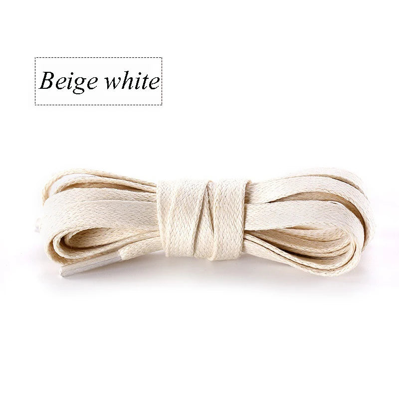 Fashion Flat Waxed Cotton Shoe Laces Unisex Boots Casual Sneakers Shoelace Leather Laces Shoes Boots Waterproof for Shoelaces