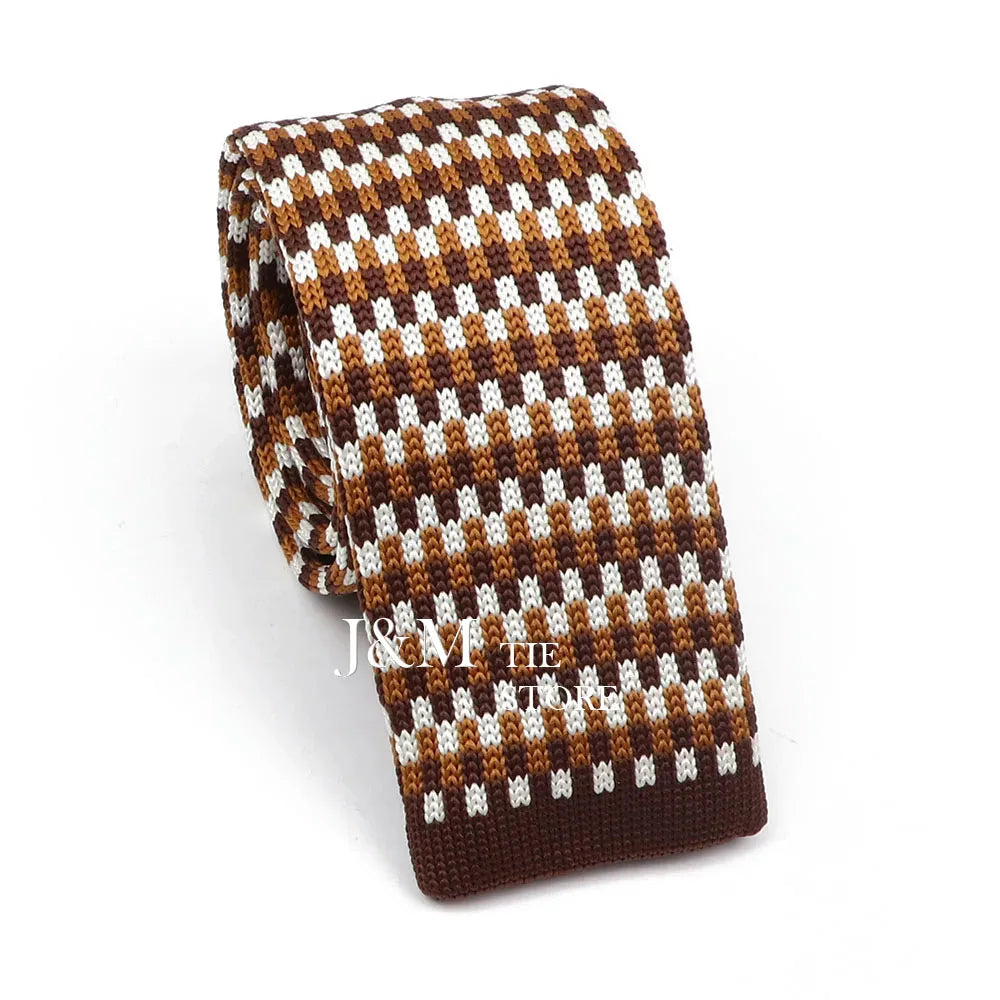 New Knit Ties For Men Casual Skinny Pink Blue Necktie Boys Girls Party Knitted Striped Neck Tie Wedding Groom Necktie Neck Wear