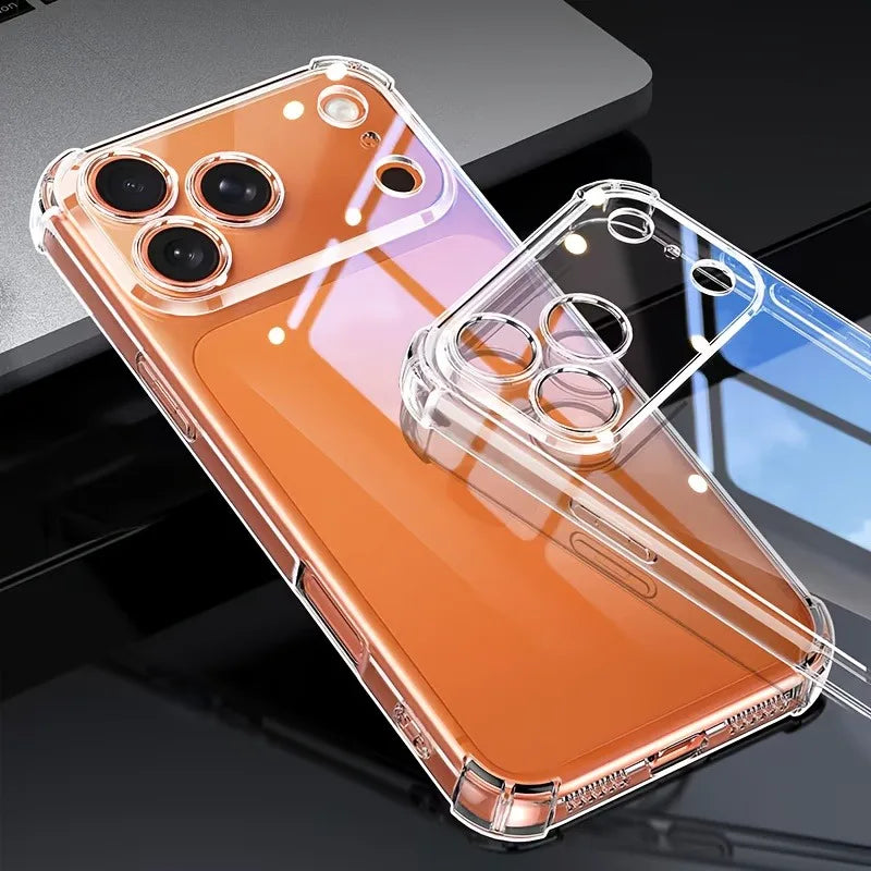Ultra Thin Transparent Phone Case For iPhone 17 Pro Max Soft TPU Cases For iPhone17 Pro Max 17Pro Shockproof Clear Back Cover