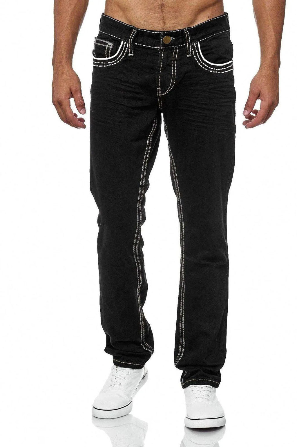 Straight Jeans Men Washed No Hole Jean Spring Summer Boyfriend Jeans Streetwear Loose Cacual Designer Long Denim Pants Trousers