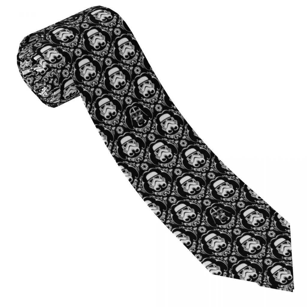 Custom M-Mandalorianed Necktie Men Printed Necktie Space Television Four Seasons Fashion Tie Necktie For Father's Day