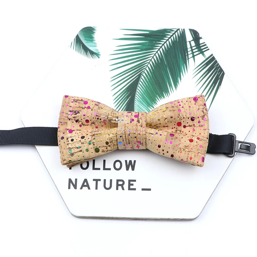 Novel Wooden Bow Tie For Man Women Cork Bowknot Retro Wood Handmade Bowties Daily Party Wedding Accessories Butterfly Wholesale