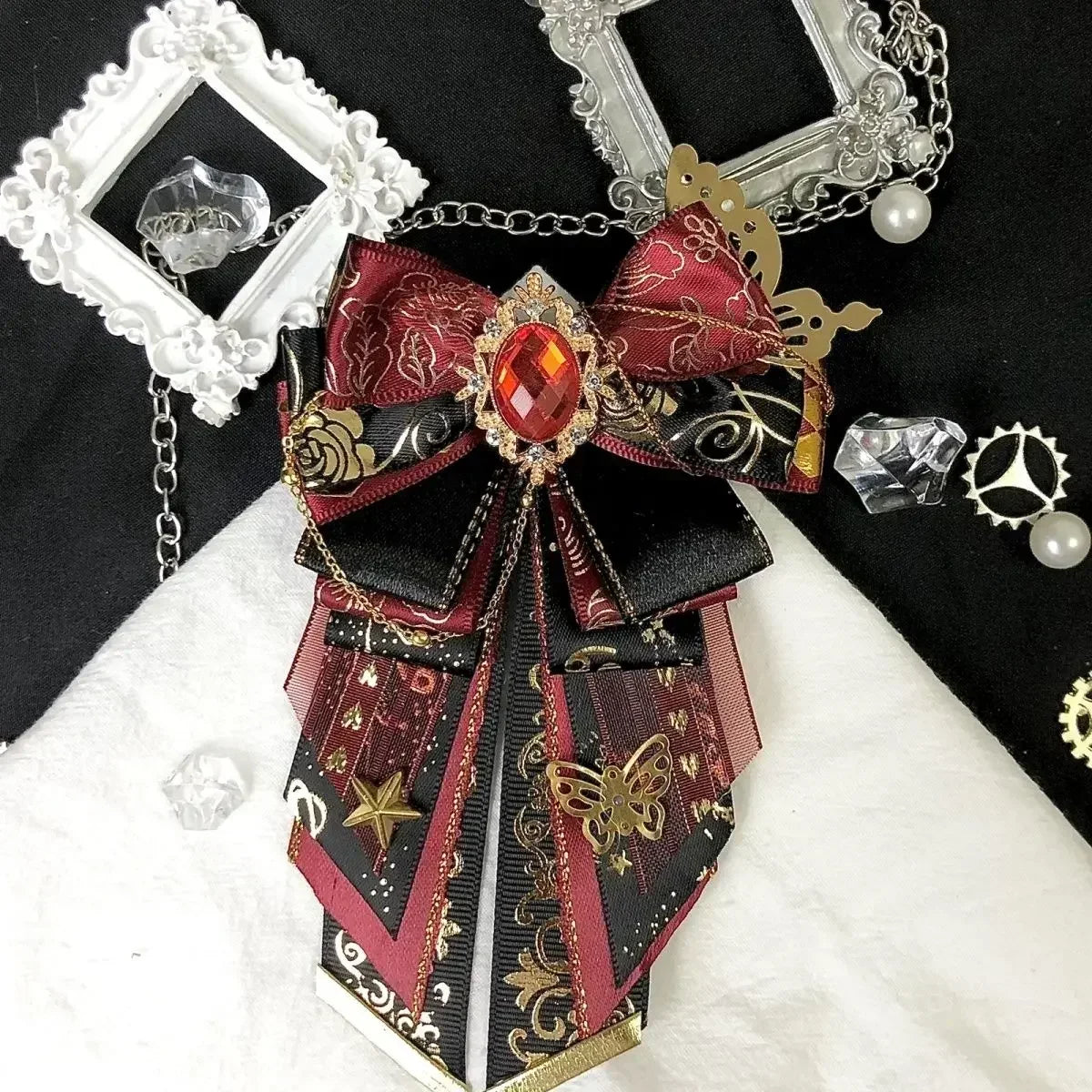 Men's Bow Tie High-end Luxury Wedding Bowtie Women's Lolita Brooch Anime Shirt Dress Accessories Handmade Jewelry Collar Flowers
