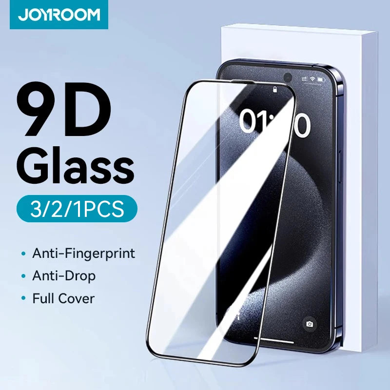 Joyroom 1/2/3pcs HD Glass Screen Protector for iPhone 18 17 16 15 14 13 Pro Max Full Screen Tempered Glass Protection for iPhone