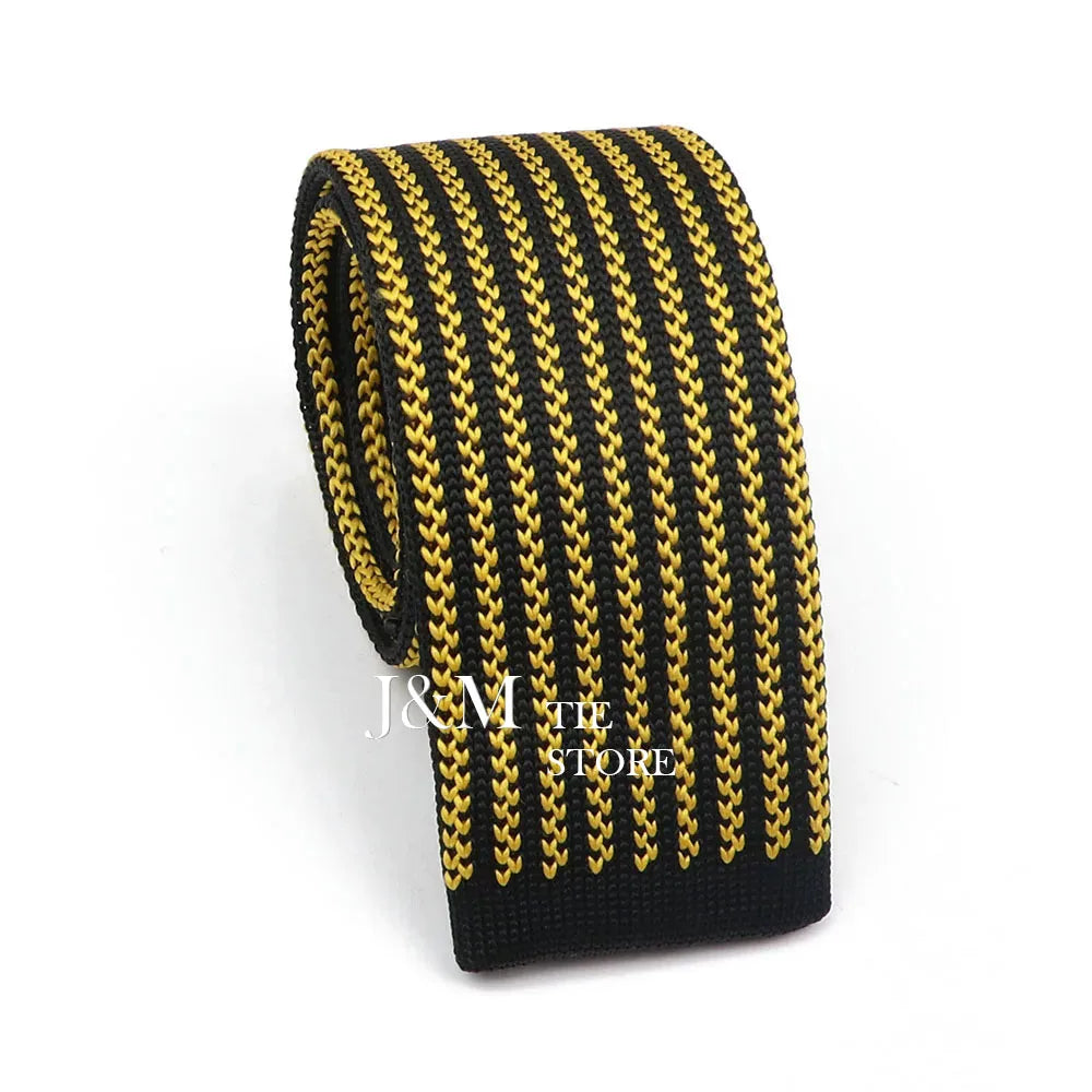 New Knit Ties For Men Casual Skinny Pink Blue Necktie Boys Girls Party Knitted Striped Neck Tie Wedding Groom Necktie Neck Wear