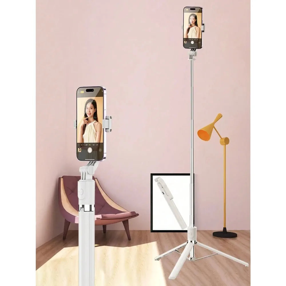 1700mm Wireless Selfie Stick Tripod Extendable Foldable Portable Monopod for Smartphone Stable Shooting Phone Stand