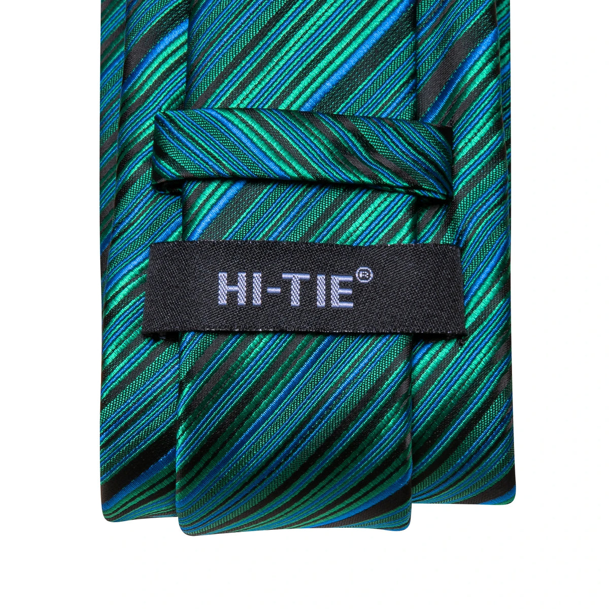 Hi-Tie Burgundy Blue Striped Men Elegant Necktie Handkerchief Cufflinks for Tuxedo Fashion Classic Silk Luxury Tie for Man