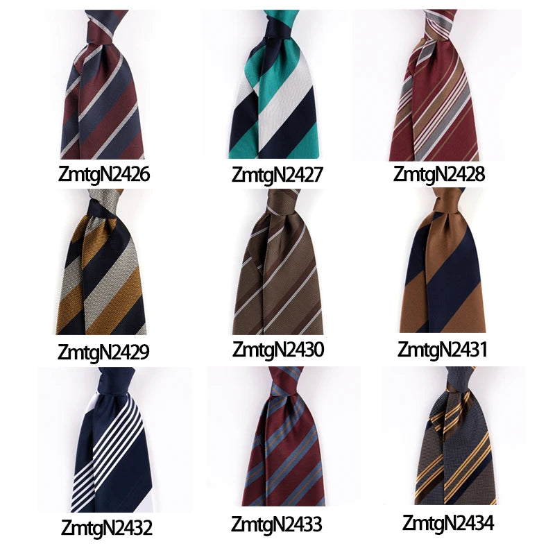 9cm Tie Ties Neckties for men High Quality Ties Red Green Tie strip Necktie Wedding neckties Fashion Zometg