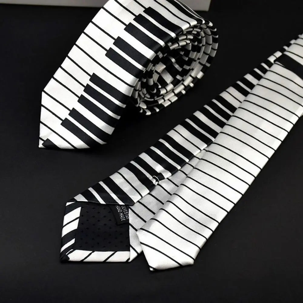 Slim Piano Men Keyboard Music Tie Casual Necktie Tie