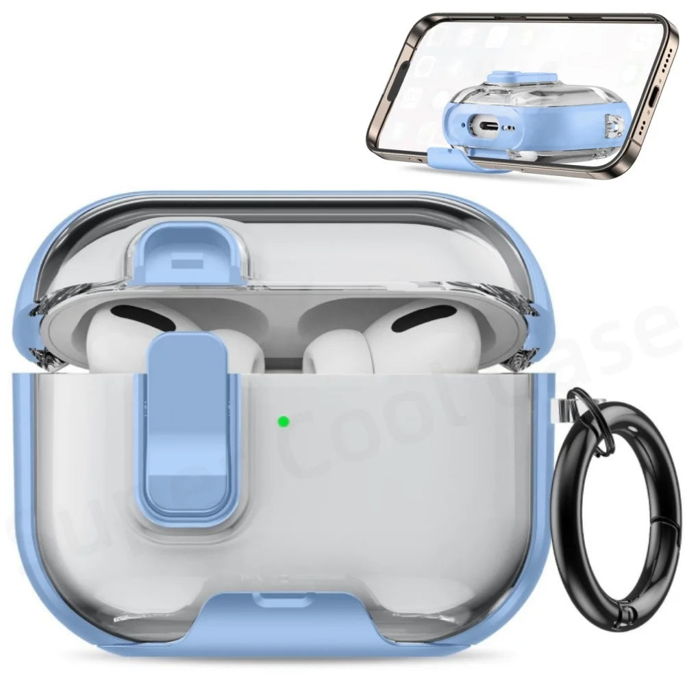 2025 for AirPods Pro 3 Case with Phone Stand&Cleaner Kit Protective Cover for AirPods Pro 3 with Keychain for Airpods Pro 3 Case
