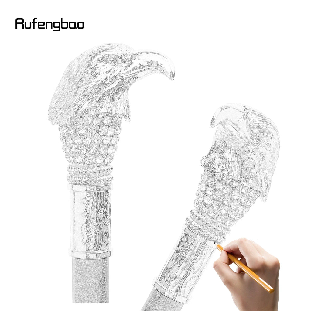 Golden White Eagle Head Decorative Stick  Parties Decorative Cane For Halloween For Cosplay And Parties, For Cosplay & Party