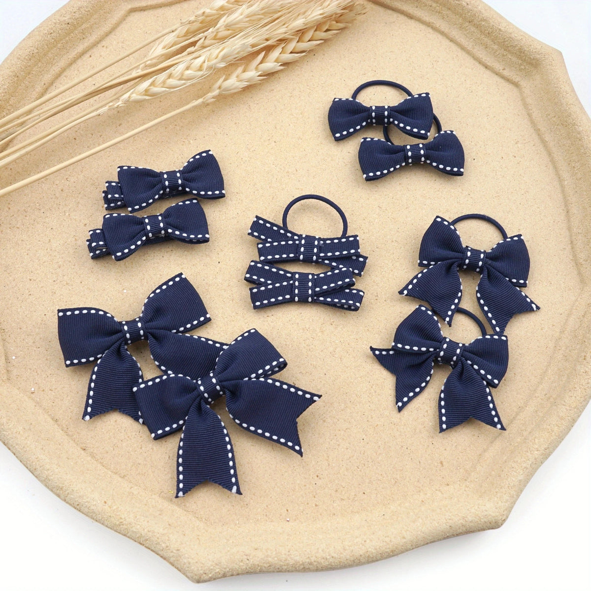 10Pcs Girls Hair Accessories Set, Cute Hair Bows Barrettes Hair Clips Hair Ties, Fashion Kids Daily School Headwear Decorations