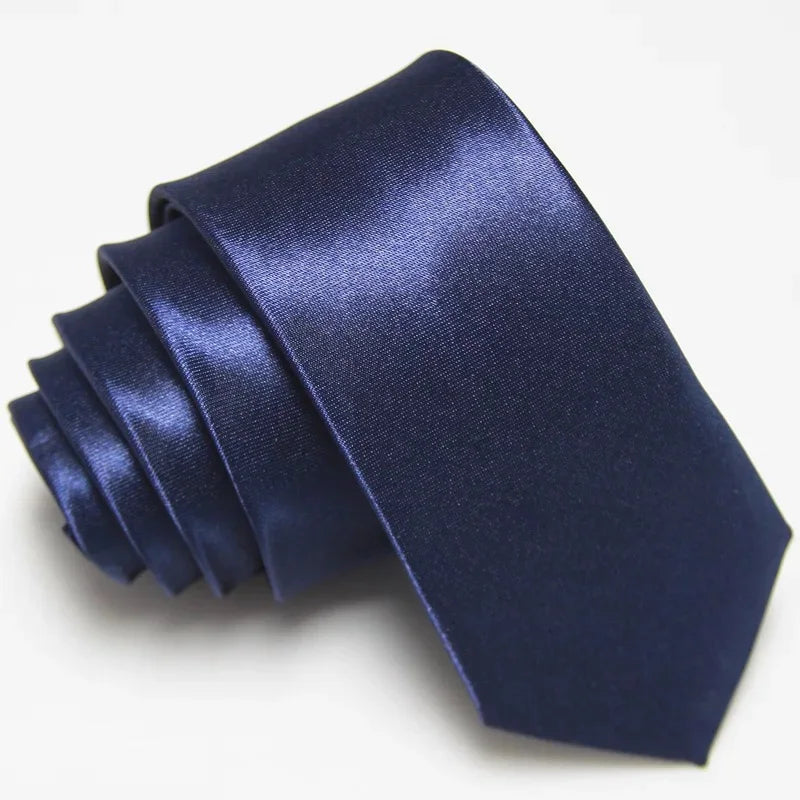 Solid Color Fashion Necktie 5CM Skinny Slim Narrow Ties for Man Black Red Blue Patterns Necktie For  Woman JK Necktie