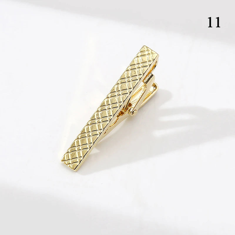 Tie Pin For Men Classic Tie Clips Copper Tie Bar Tie Collar Pin Business Corbata Necktie Clip Jewelry Gift Wedding Accessories