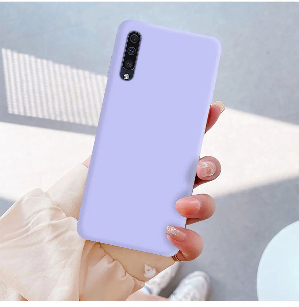 For Samsung A50 A50S A30S A70 Phone Case Liquid Silicone TPU Back Cover For Samsung Galaxy A 50 A50s Phone Fundas