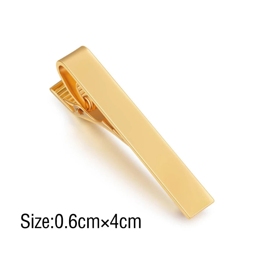 Tie Clip Necktie Accessories Fashion Style Ties for Men Metal Tone Simple Bar Clasp Practical Clasp Tie Pin for Mens Collar Clip