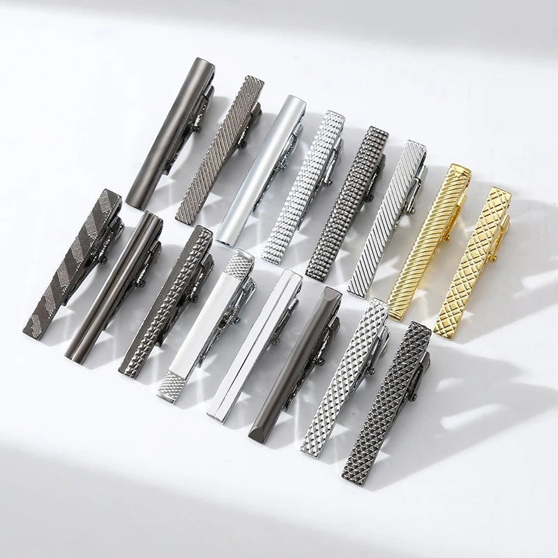 Tie Pin For Men Classic Tie Clips Copper Tie Bar Tie Collar Pin Business Corbata Necktie Clip Jewelry Gift Wedding Accessories