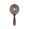 Boar Bristle Detangling Hair Brush Women Scalp Massage Comb Hollow Out Wet Curly Hair Comb Barber Hairdressing Styling Tools