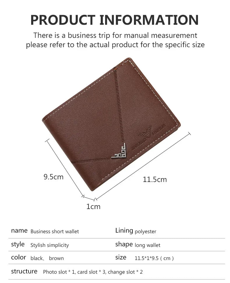 Slim Leather Wallet for Men RFID Blocking Bifold Front Pocket Wallet Minimalist Credit Card Holder Cash Money Clip