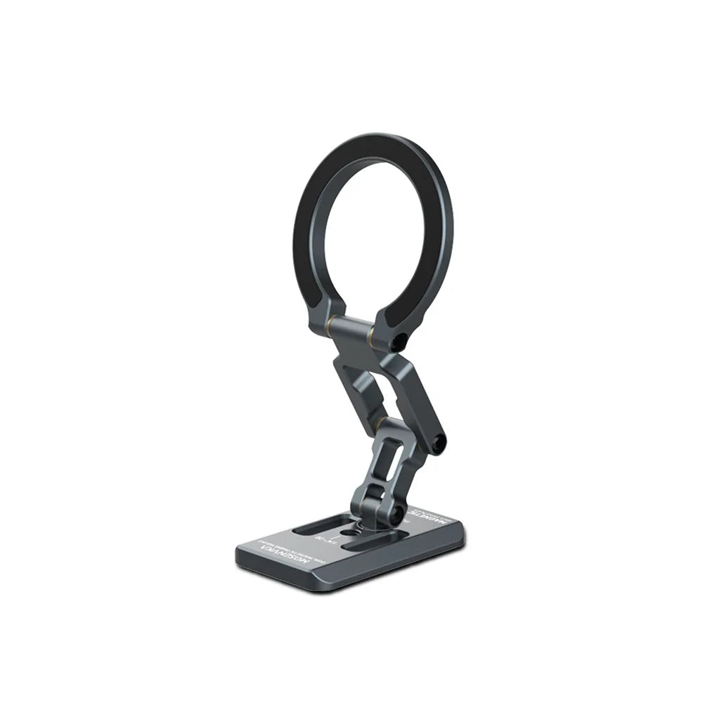 MOSENVKA 3-Axis Magnetic Phone Holder Stand Slim Foldable Desktop Holder Gym Mount for iPhone Android w 1/4" for Tripod