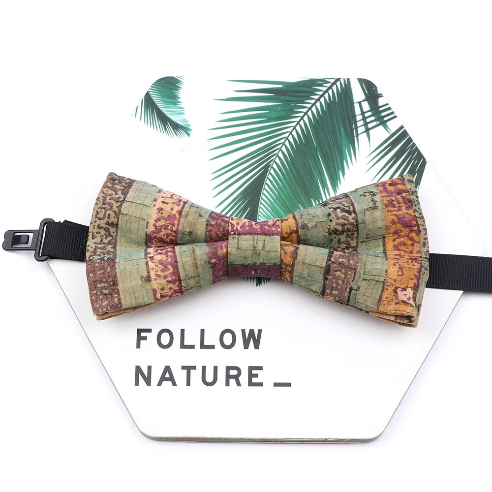 Novel Wooden Bow Tie For Man Women Cork Bowknot Retro Wood Handmade Bowties Daily Party Wedding Accessories Butterfly Wholesale