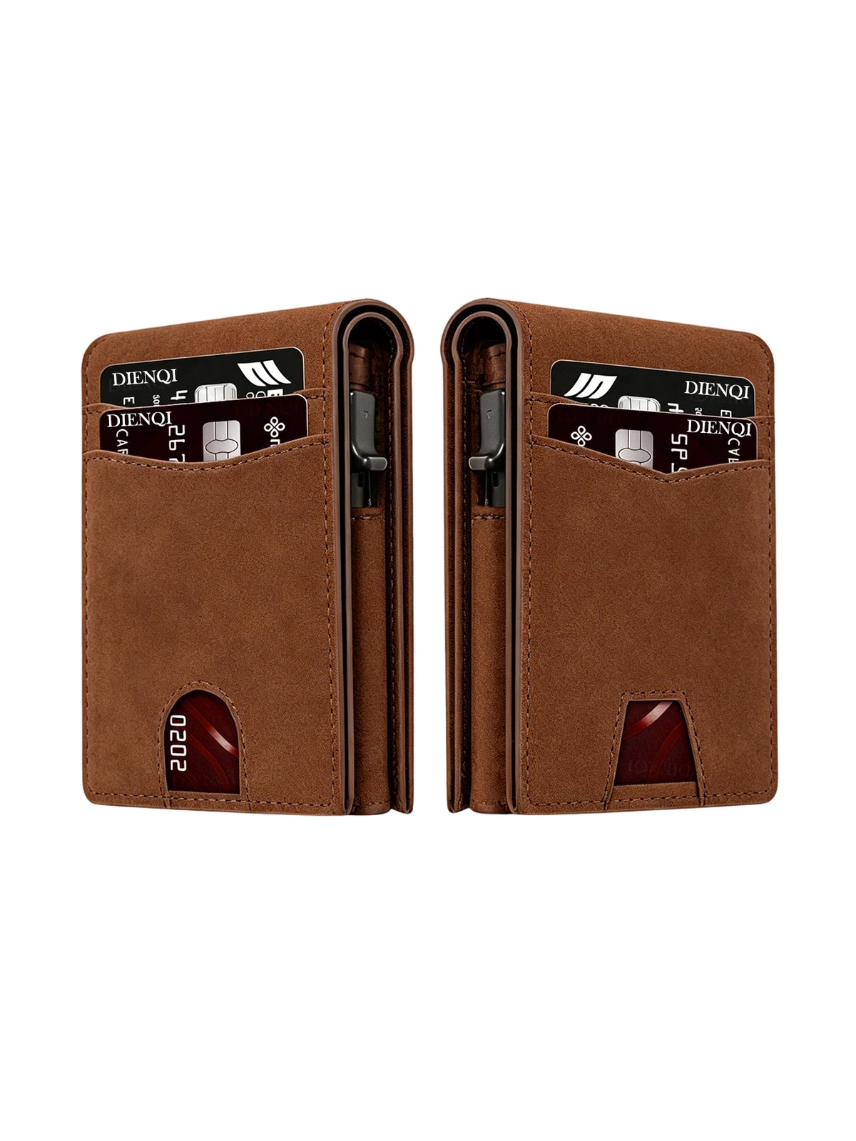 DIENQI Rfid High Quality Business Credit Card Holder Men Wallet Carbon Fiber Travel Pocket Wallet Money Bag Purse Gift for Men