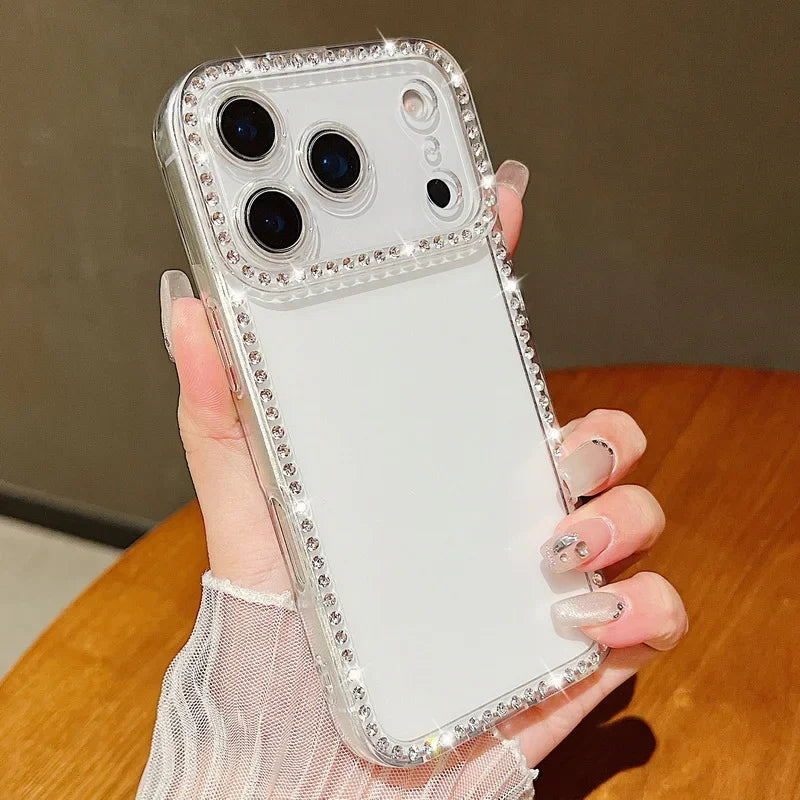 Silicone Diamond Phone Cases For iPhone 17 17Air Air 17Pro Pro Max 17ProMax ProMax Case Soft Transparent Cover Carcase Fundas